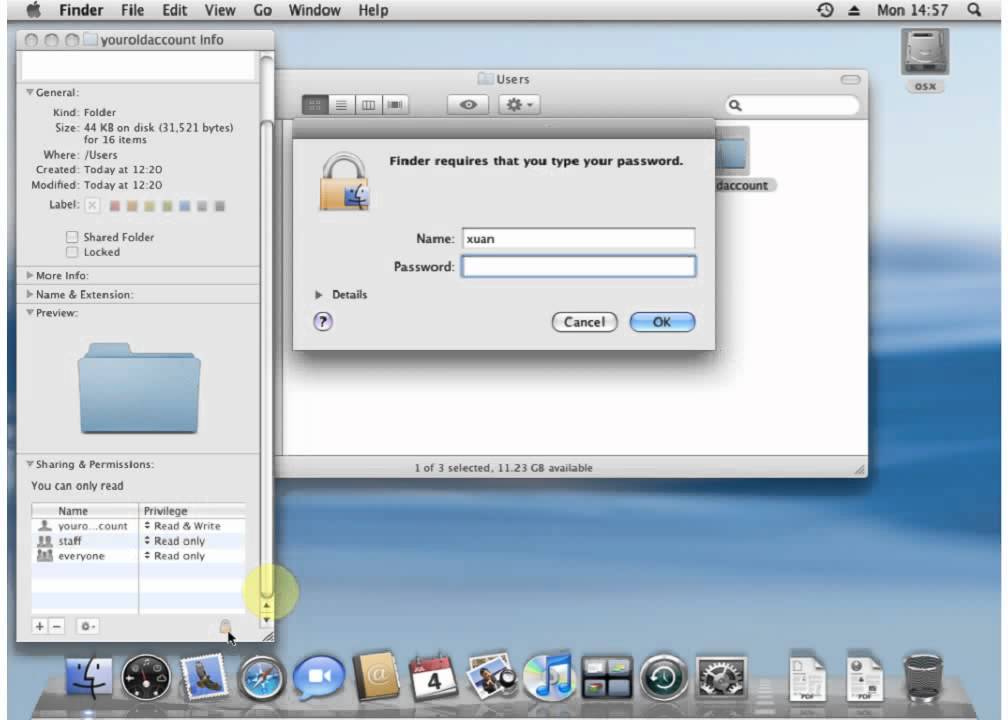 File permission 0077 for mac